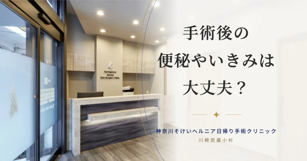 鼠径ヘルニア手術後の便秘やいきみは大丈夫？専門書執筆医が解説
